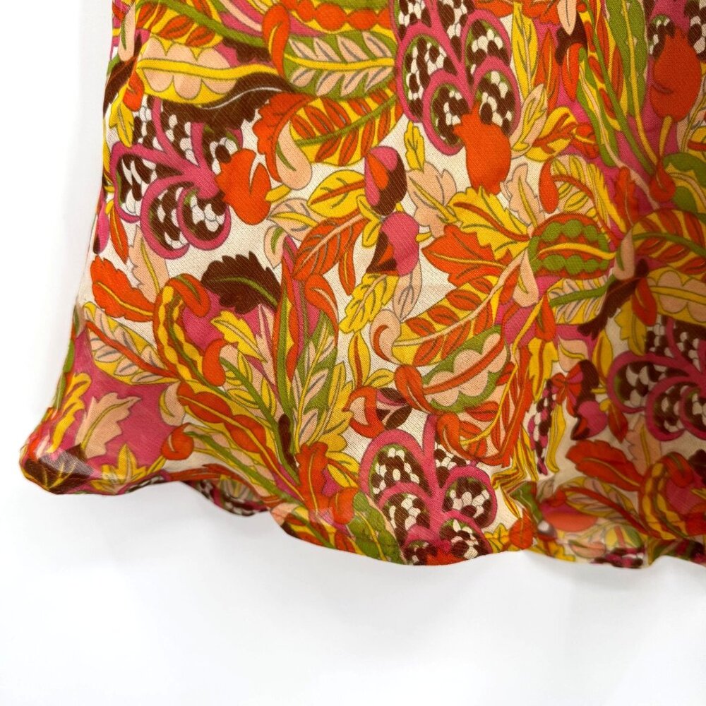 Amorose Floral Midi Skirt Womens Size M USA Bright Boho‎ Hippie 90s Y2K Vintage